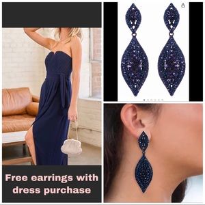 Lulus dark blue formal dress